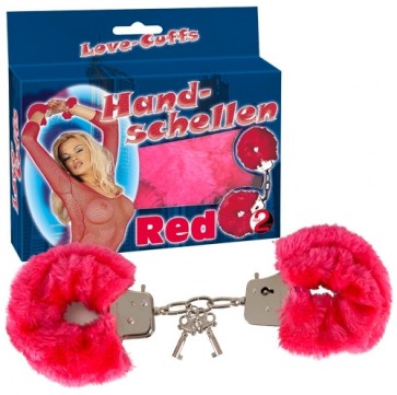 Handsch. "Love Cuffs" rot