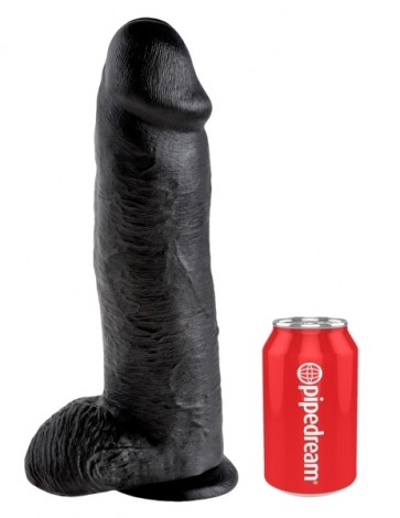 King Cock 12 inch Balls Black