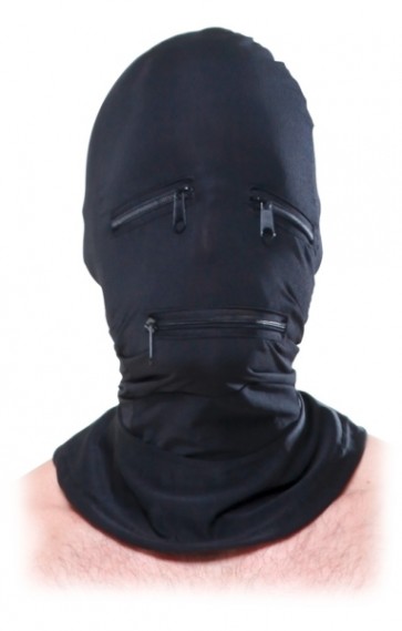 FFS Zipper Face Hood Black