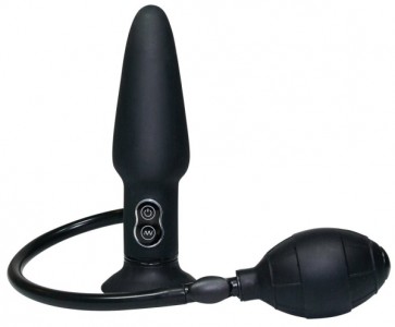 True Black Vibr. Anal Plug