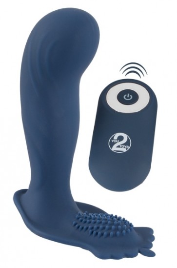 Vibrating butt plug with nubs