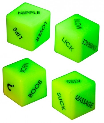 Glow in the Dark Love Dice