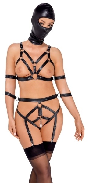 Bad Kitty Riemenset+Maske L