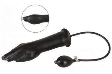 Latex Hand aufblasbar schwarz