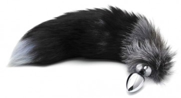 Alive Black&White Fox Tail M