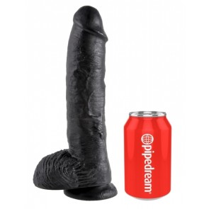 King Cock 10 inch Balls Black