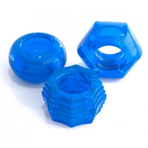 C Deluxe Cock Ring Set Blue