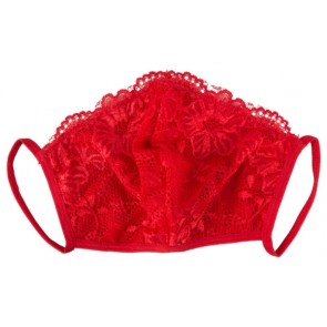 Maske Spitze rot
