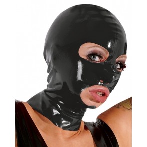 Latex Kopfmaske schwarz